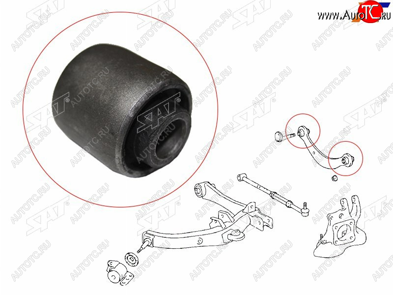 212 р. Сайлентблок Toyota Avensis (T250,T270) 03-18  Caldina (T240) 02-07  Corolla (E150,E180,E120) 00-19 SAT ST-48770-21011B  с доставкой в г. Воронеж