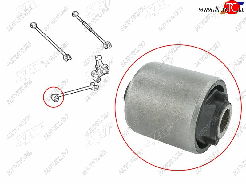 439 р. Сайлентблок Toyota Camry (XV20,XV30,XV40,XV50) 96-21  Harrier (XU10,XU30) 97-13  Lexus ES 96-06  SAT ST-48780-48030B  с доставкой в г. Воронеж
