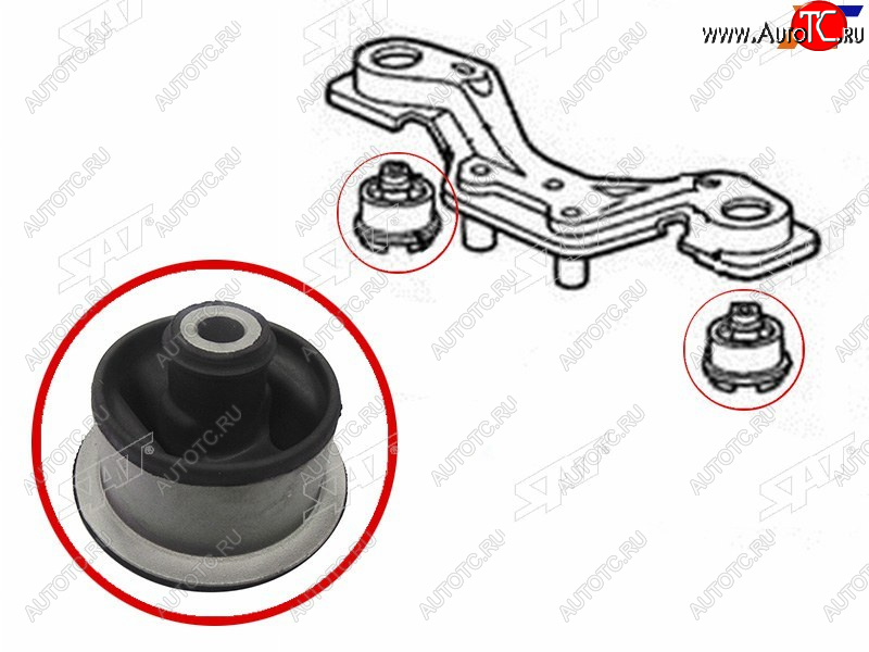 539 р. Сайлентблок Honda Civic 87-06  Civic Ferio 91-05  CR-V 95-12  Fit 01-13 SAT ST-50711-S9A-000  с доставкой в г. Воронеж