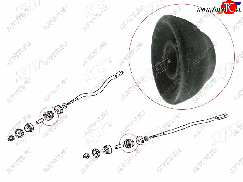 204 р. Сайлентблок Honda Accord 93-03  Odyssey 98-04  Avancier 99-03  Inspire 98-03 (Перед) SAT ST-51381-S84-A01  с доставкой в г. Воронеж
