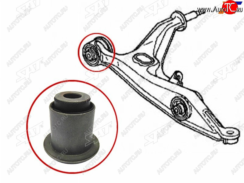 329 р. Сайлентблок переднего нижнего рычага FR SAT  Honda Civic (EF,  EJ,EK,EM,  ES,  EU,  FN,  FD,  FK,FN,  FB,  FC), CR-V (RD1,RD2,RD3,  RD4,RD5,RD6,RD7,RD9 ,  RE1,RE2,RE3,RE4,RE5,RE7,  RM1,RM3,RM4,  RW,RT), Domani (MA,  MB), Integra (DC1,DC2,  DB6,DB8,DB9), Integra SJ (EK3), Orthia, partner  с доставкой в г. Воронеж