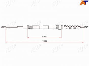 Трос ручного тормоза RH SAT Audi A3 8LA хэтчбэк 5 дв. рестайлинг (2000-2003) ()