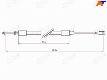 Трос ручника RH SAT  Mercedes-Benz Sprinter W906 (2006-2013)