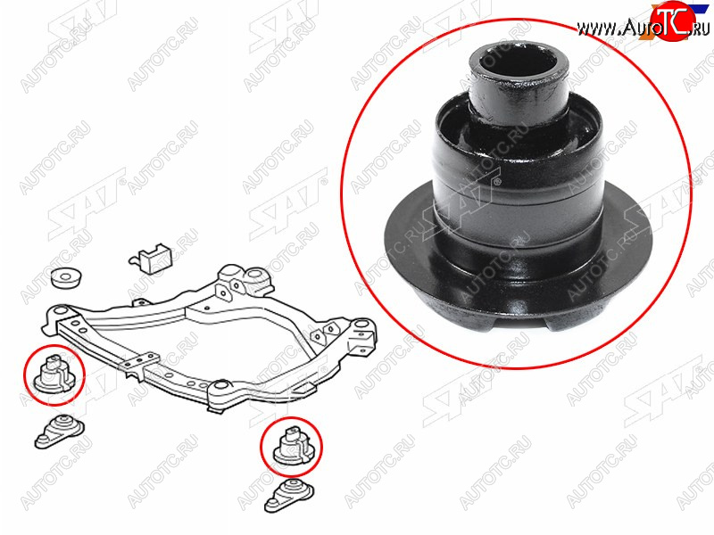 799 р. Сайлентблок Toyota Camry (XV40,XV50) 06-21  Lexus ES 06-18  Toyota Avalon 04-15  Camry UAEUSA 06 SAT ST-52211-33090  с доставкой в г. Воронеж