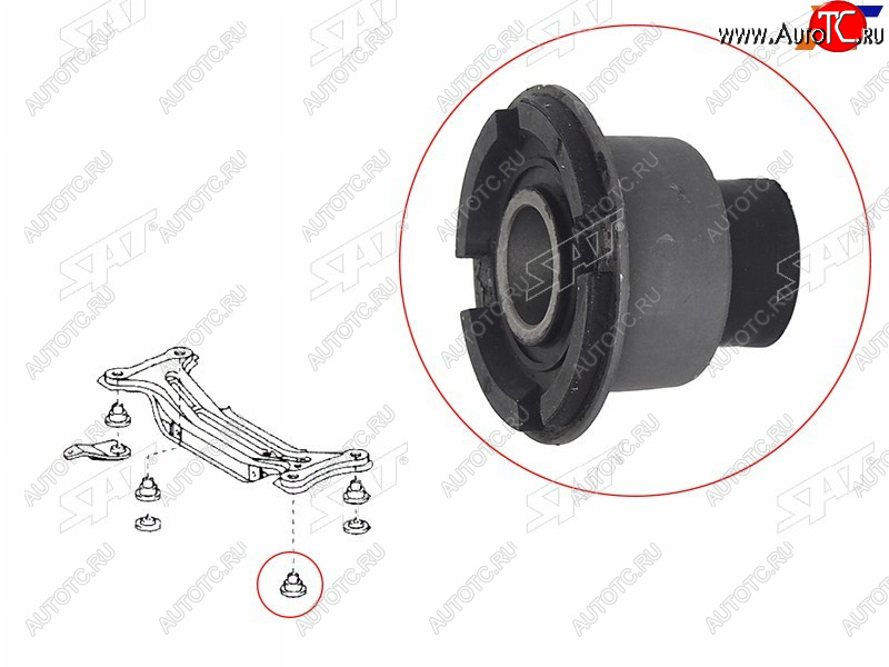 369 р. Сайлентблок задней балки TOYOTA CAMRY 01-15HARRIER 03-12HIGHLANDERKLUGER 00-13WINDOM 01-06LEXUS SAT ST-52272-33040  с доставкой в г. Воронеж