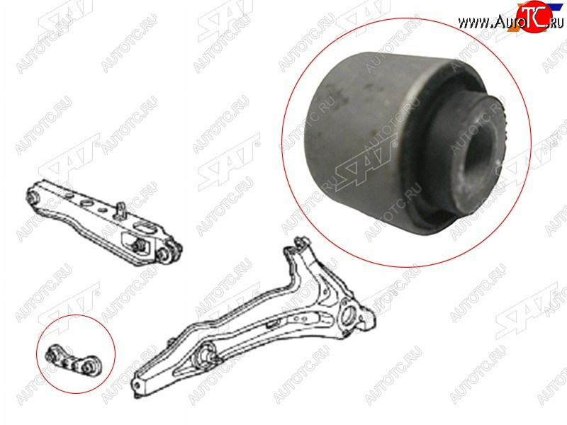 211 р. Сайлентблок Honda Civic 87-00  Civic Ferio 91-00  CR-V 95-01  Ballade 83-87 (Зад) SAT ST-52343-SH3-004  с доставкой в г. Воронеж