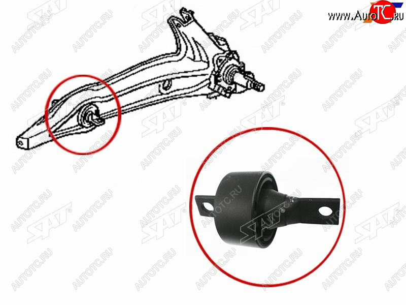 839 р. Сайлентблок Honda Civic 87-00  Civic Ferio 91-00  CR-V 95-01  Acura MDX 00-06  Honda Civic EURO SAT ST-52370-SH3-G70  с доставкой в г. Воронеж