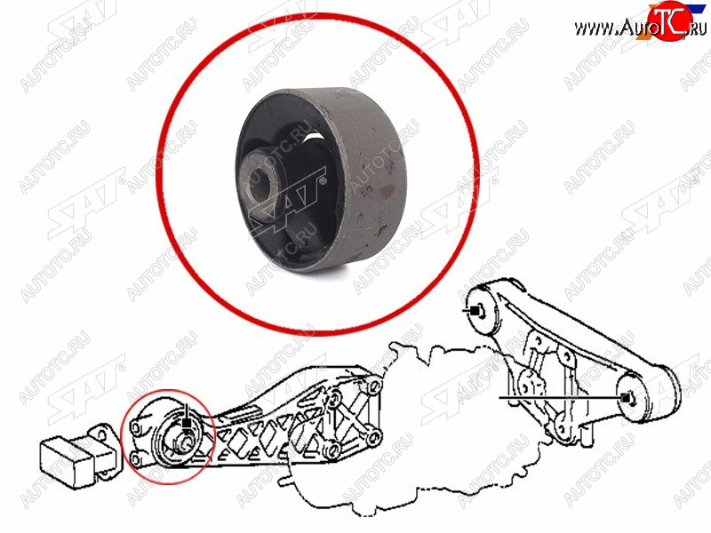 819 р. Сайлентблок Toyota Noah 01-13  Voxy 01-13  Estima 00-05  Gaia 98-04 SAT ST-52380-44010  с доставкой в г. Воронеж