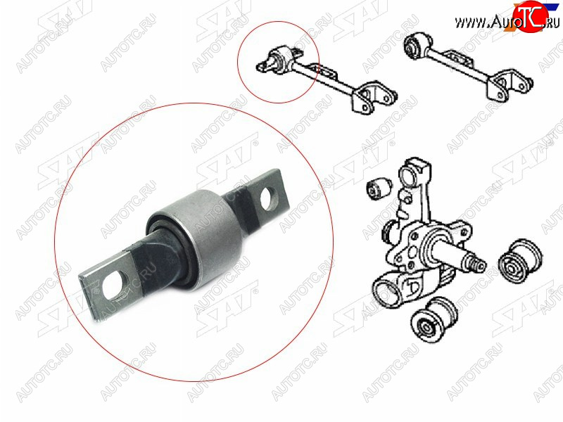 939 р. Сайлентблок Honda Civic 00-06  Civic Ferio 00-05 SAT ST-52390-S5H-000  с доставкой в г. Воронеж