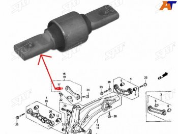 339 р. Сайлентблок Honda Civic 87-95  Civic Ferio 91-95  Domani 92-96  Integra 89-00 (Зад) SAT ST-52393-SR3-004  с доставкой в г. Воронеж. Увеличить фотографию 1