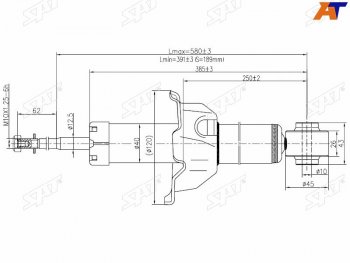 Стойка задняя LH=RH SAT  Honda CR-V  RD1,RD2,RD3 (1995-2001)  дорестайлинг, рестайлинг