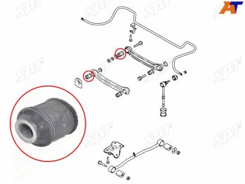 184 р. Сайлентблок заднего поперечного рычага (ТАГАЗ) HYUNDAI ACCENT 99-12                                  SAT ST-52773-25000  с доставкой в г. Воронеж. Увеличить фотографию 1