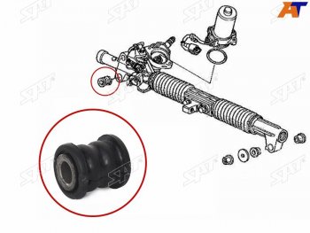177 р. Втулка рулевой рейки Honda Civic 00-06  Civic Ferio 00-05  Fit 01-07  Mobilio 01-08 SAT ST-53010-S5S-000B  с доставкой в г. Воронеж. Увеличить фотографию 2
