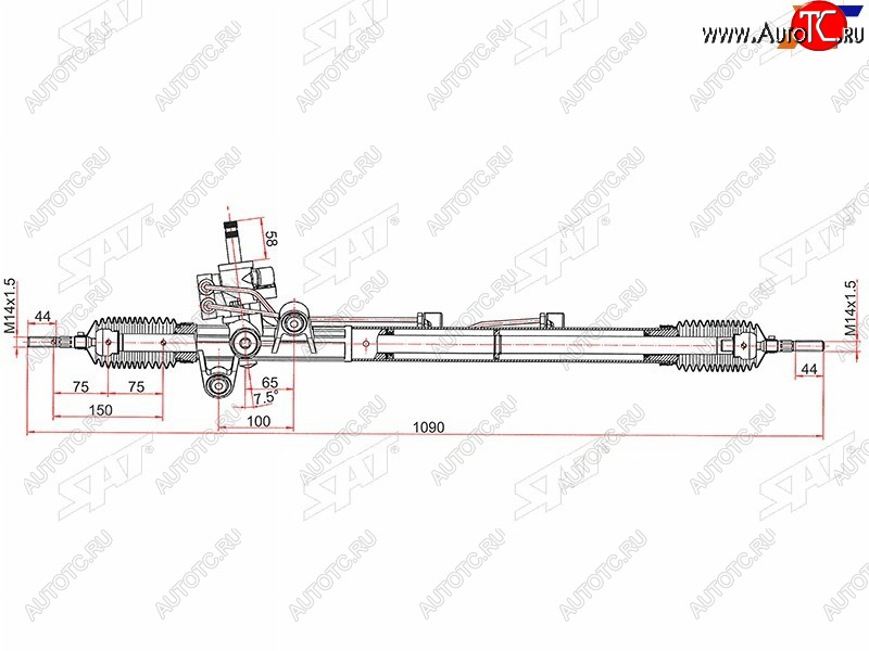 15 649 р. Рейка рулевая 2,4 LHD SAT Honda Accord 8 CS купе рестайлинг (2010-2012)  с доставкой в г. Воронеж