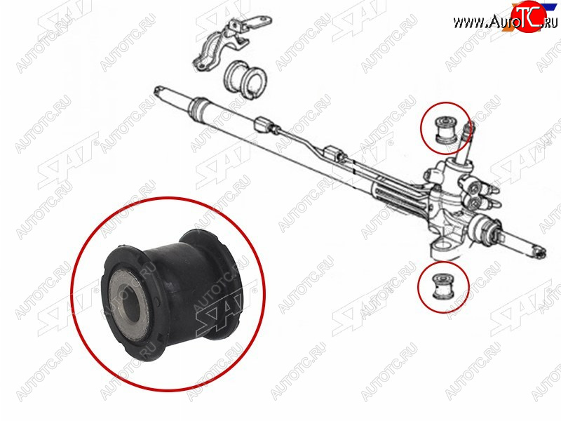 221 р. Втулка рулевой рейки Honda Accord 02-08  Odyssey 98-04  Stepwgn 01-05  Acura MDX 00-06  TSX 03-0 SAT ST-53685-SDA-A01B  с доставкой в г. Воронеж