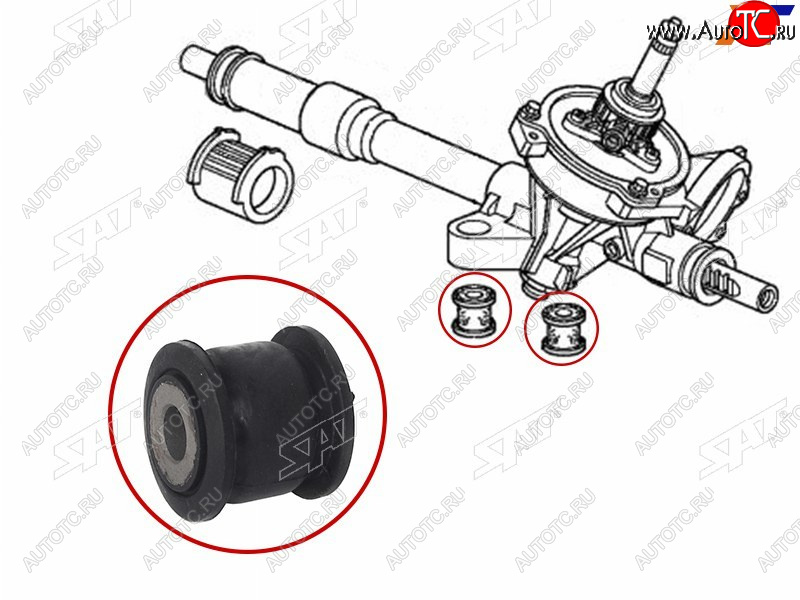 171 р. Втулка рулевой рейки Honda Civic 05-12  Fit Shuttle 11-15  Civic USA 05-08 SAT ST-53685-SMG-E01B  с доставкой в г. Воронеж