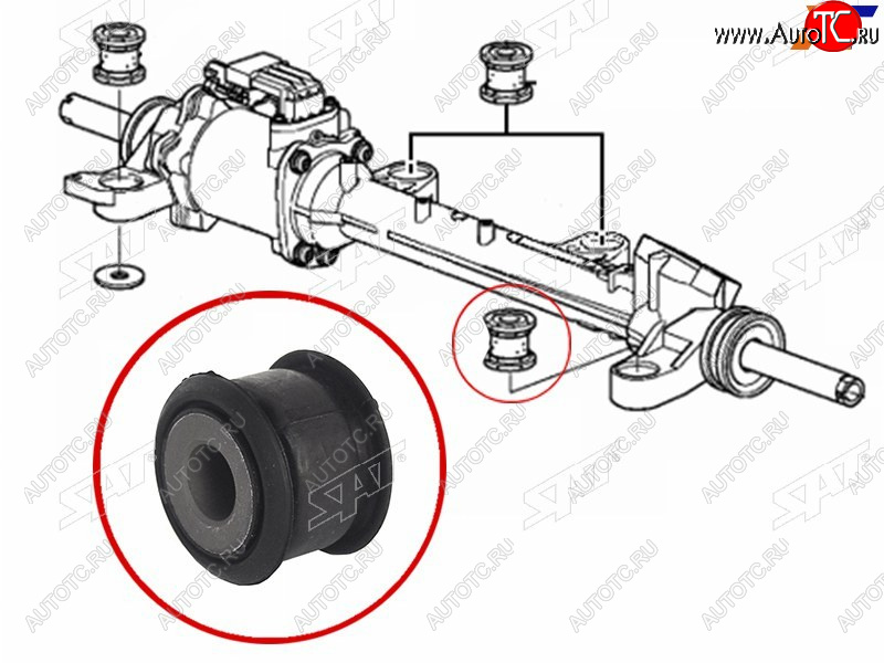 195 р. Втулка рулевой рейки Honda Accord 08-13 SAT ST-53685-TL0-G01B  с доставкой в г. Воронеж