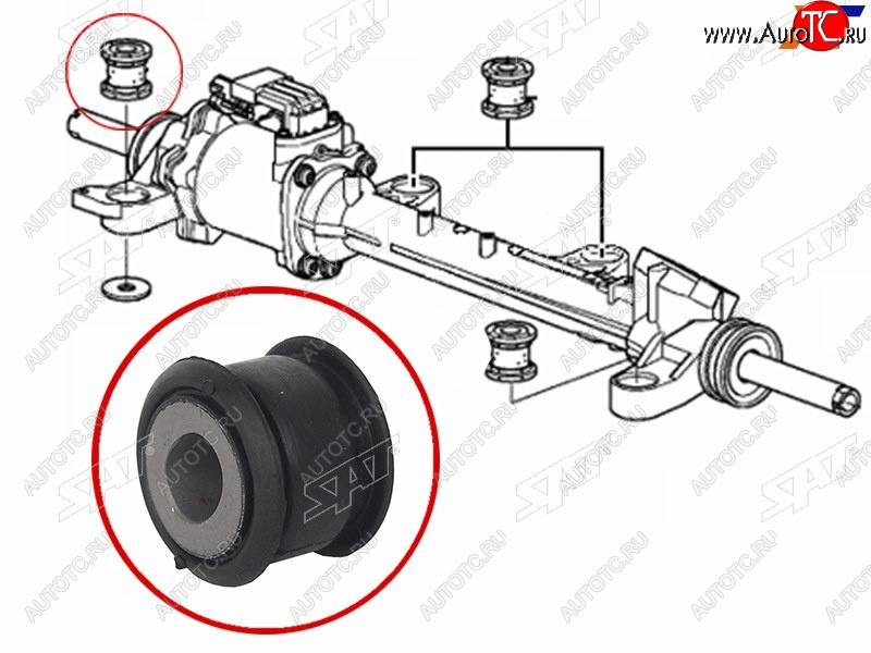 191 р. Втулка рулевой рейки Honda Accord 08-13 SAT ST-53685-TL0-G11B  с доставкой в г. Воронеж