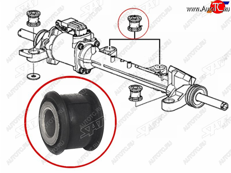 201 р. Втулка рулевой рейки Honda Accord 08-13 SAT ST-53685-TL0-G21B  с доставкой в г. Воронеж