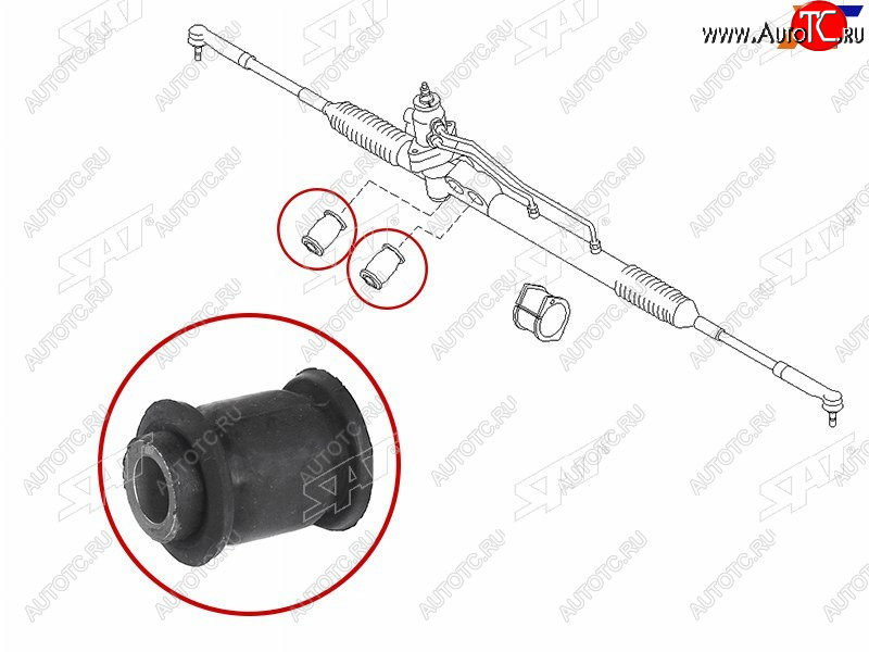 205 р. Втулка рулевой рейки Nissan Cefiro 98-03  Maxima 95-00 SAT ST-54444-5Y500B  с доставкой в г. Воронеж