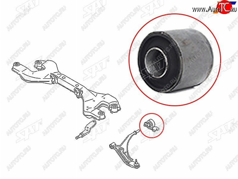 539 р. Сайлентблок переднего рычага задний  NISSAN PRIMERABLUEBERD 96-01 SAT ST-54500-01E05B  с доставкой в г. Воронеж