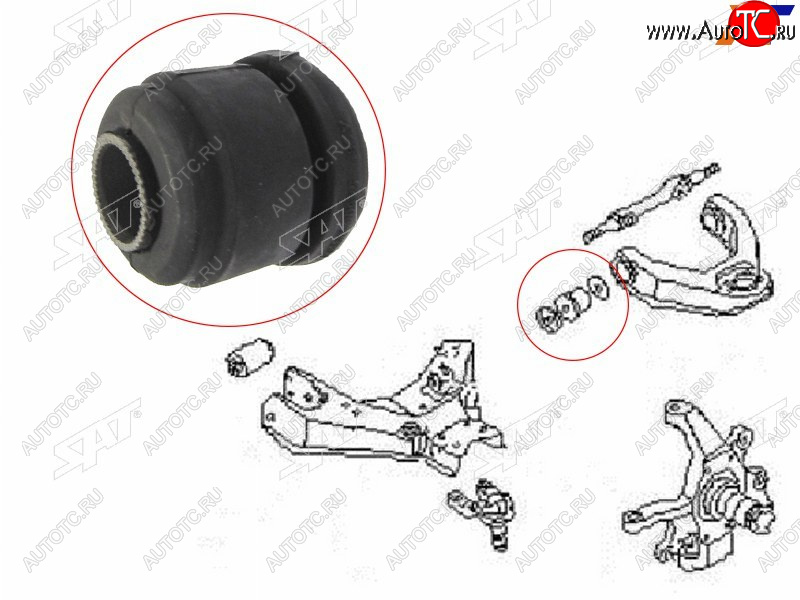 219 р. Сайлентблок Nissan Terrano 86-96  Caravan 86-01  Datsun 85-96  Terrano II 93-99 (Сверху) SAT ST-54506-B9500  с доставкой в г. Воронеж