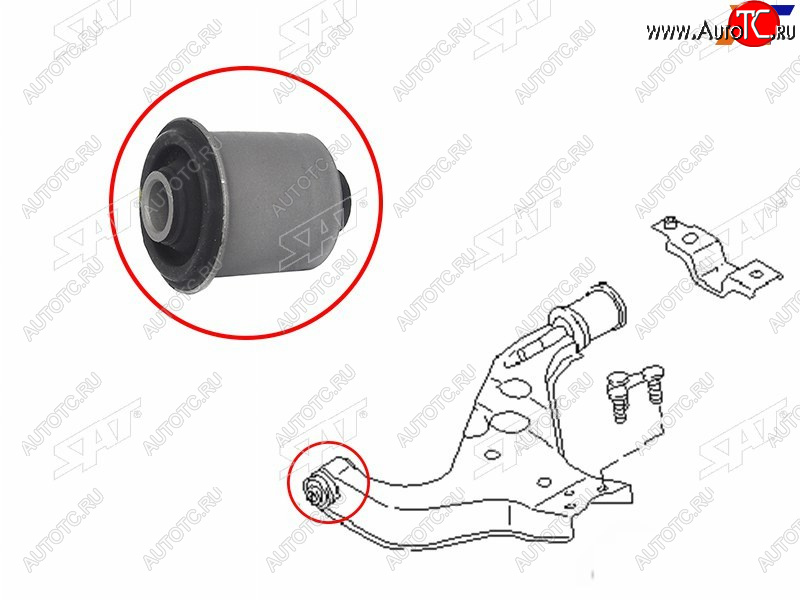 399 р. Сайлентблок Nissan Pathfinder 95-04  Terrano 95-02  Infiniti QX4 96-03  Nissan Elgrand 97-02 SAT ST-54560-0W000  с доставкой в г. Воронеж