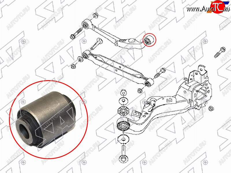 379 р. Сайлентблок Nissan Juke 10-20  Qashqai 06-22  Serena 05-16  X-Trail 07-15 SAT ST-55120-JD000  с доставкой в г. Воронеж