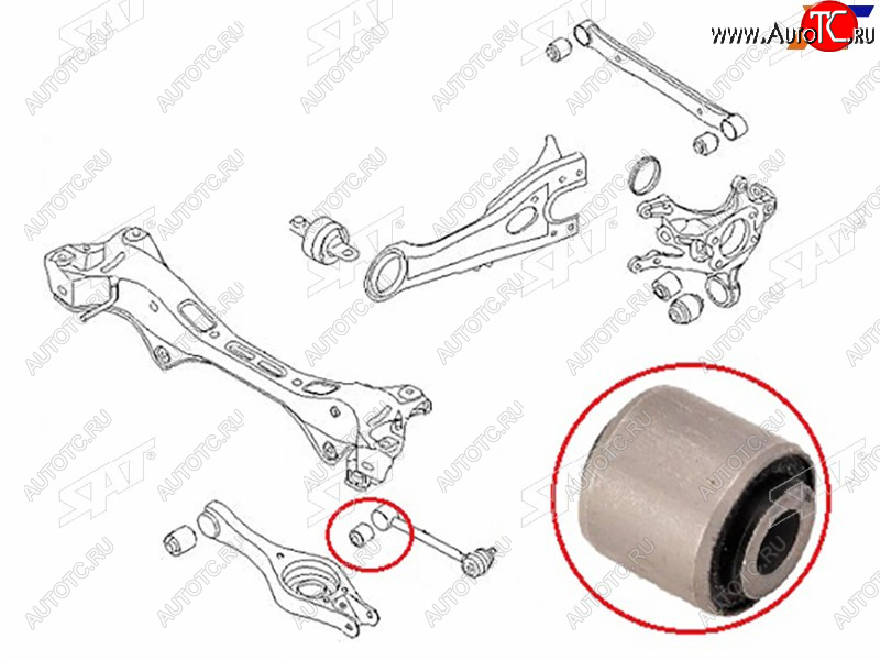 225 р. Сайлентблок заднего поперечного рычага с шаровой HYUNDAI IX35TUCSONKIA SPORTAGE 10- SAT ST-55256-1H000  с доставкой в г. Воронеж