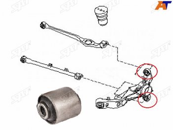 Сайлентблок Honda CR-V 06-18  Nissan AD 99-08  Wingroad 99-05  Avenir 98-05  Expert 99-06 SAT ST-55501-WA201B