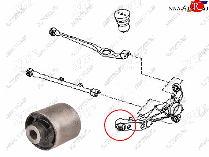 659 р. Сайлентблок Nissan AD 99-02  Wingroad 99-05  Mazda Familia 98-08  Nissan Expert 99-06  Liberty 9 SAT ST-55501-WA005B  с доставкой в г. Воронеж