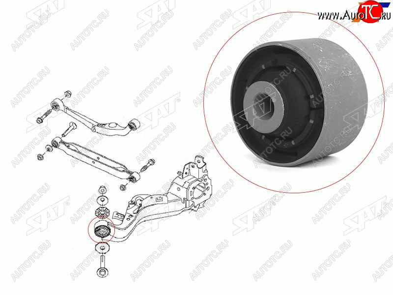 799 р. Сайлентблок Nissan Qashqai 06-22  X-Trail 07-22  Dualis 07-14  Qashqai+2 08-14 SAT ST-55501-JD00A  с доставкой в г. Воронеж
