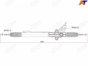 22 349 р. Рейка рулевая SAT Hyundai Starex/Grand Starex/H1 TQ 2-ой рестайлинг (2017-2022)  с доставкой в г. Воронеж. Увеличить фотографию 1