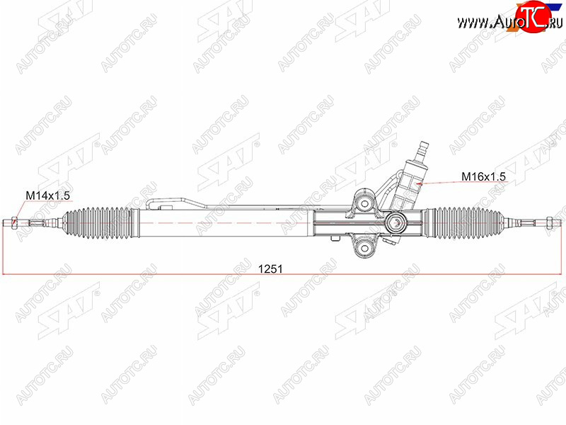 22 349 р. Рейка рулевая SAT Hyundai Starex/Grand Starex/H1 TQ 2-ой рестайлинг (2017-2022)  с доставкой в г. Воронеж