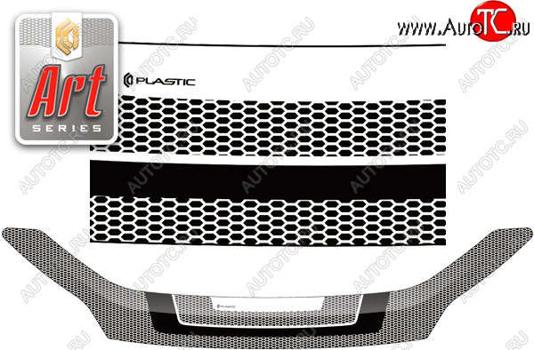 2 199 р. Дефлектор капота (LA300A, LA310A,LA360S) CA-Plastic  Daihatsu Mira e:S  LA350S,LA360S (2017-2025) (Серия Art черная)  с доставкой в г. Воронеж