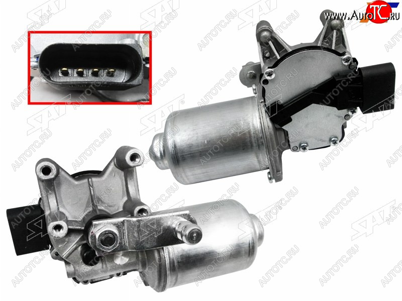 2 399 р. Мотор трапеции стеклоочистителя SKODA FABIA ROOMSTER 07-15 SAT ST-5J1955113A  с доставкой в г. Воронеж