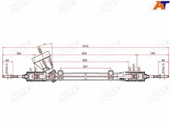 6 999 р. Рейка рулевая без ГУ LHD SAT Лада Ларгус дорестайлинг R90 (2012-2021)  с доставкой в г. Воронеж. Увеличить фотографию 3
