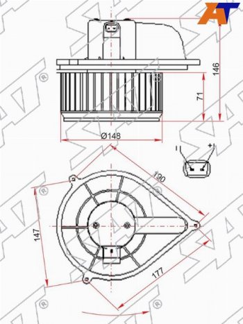 Мотор отопителя салона Peugeot Boxer 94-06  Citroen Jumper 94-02  Fiat Ducato 94-12 SAT ST-71734232