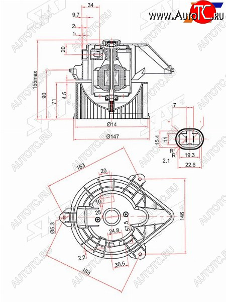 4 299 р. Мотор отопителя салона Nissan Primastar 02-14  Opel Vivaro 01-14  Renault Trafic 01-14 SAT ST-7701050310  с доставкой в г. Воронеж