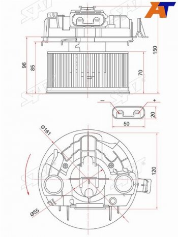 Мотор отопителя салона Renault Grand Scenic 04-09  Megane 02-09  Scenic 03-09 SAT ST-7701056965