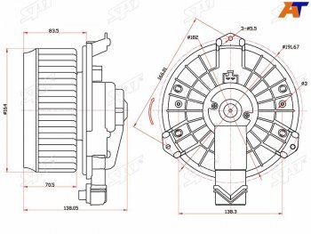 Мотор отопителя салона Honda Civic 05-12  Civic USA 05-08  Jeep Wrangler 06-18 SAT ST-79310-SNK-K01