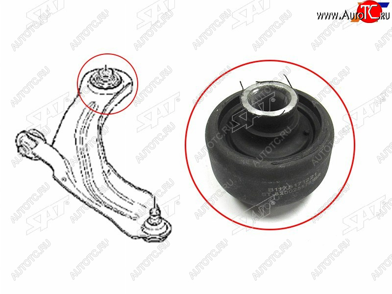 499 р. Сайлентблок переднего рычага задний RENAULT MEGANE II 03-KANGOO 09-12CLIO IV 12- SAT ST-8200255761BR  с доставкой в г. Воронеж