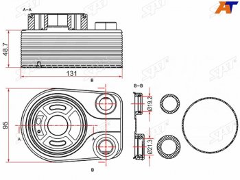 3 889 р. Радиатор масляный NISSAN QASHQAI 07-RENAULT CAPTUR 13-DUSTER 10-KANGOO 08- SAT ST-8200606297  с доставкой в г. Воронеж. Увеличить фотографию 1