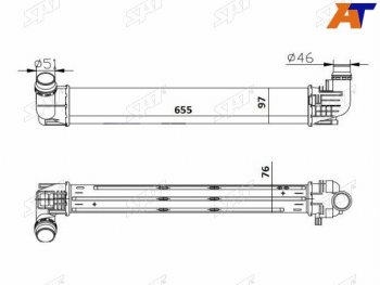 5 399 р. Интеркулер RENAULT DUSTER 1.5D 10- SAT ST-8200880552  с доставкой в г. Воронеж. Увеличить фотографию 1