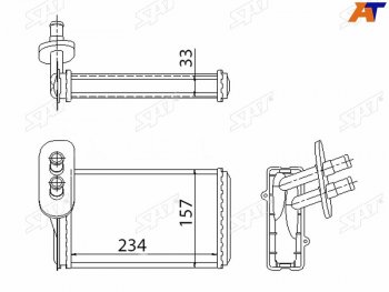 1 299 р. Радиатор отопителя салона AUDI A3 96-98SKODA OCTAVIA 98-98VOLKSWAGEN GOLF 91-98 (трубчатый) SAT ST-87-0022  с доставкой в г. Воронеж. Увеличить фотографию 1