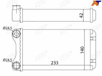 1 439 р. Радиатор отопителя салона  AUDI A4S4 00-09SEAT EXEO 09-(трубчатый) SAT ST-87-0028  с доставкой в г. Воронеж. Увеличить фотографию 2