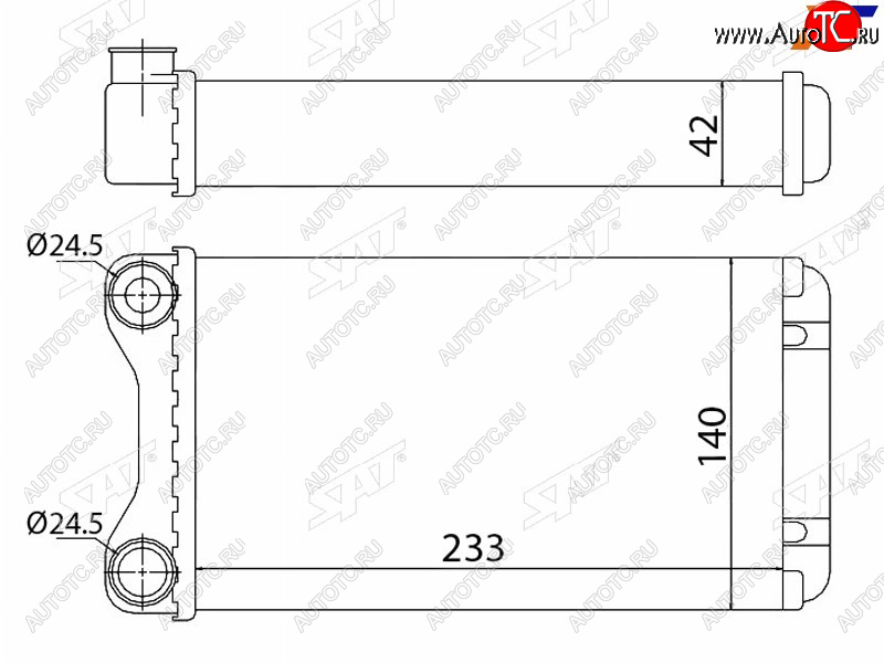1 439 р. Радиатор отопителя салона  AUDI A4S4 00-09SEAT EXEO 09-(трубчатый) SAT ST-87-0028  с доставкой в г. Воронеж