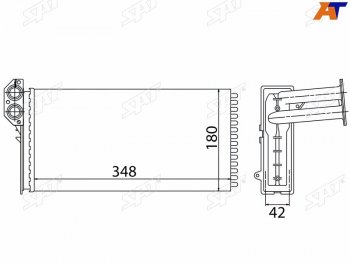 2 899 р. Радиатор отопителя салона MERCEDES SPRINTER 95-06 (трубчатый) SAT ST-87-0040  с доставкой в г. Воронеж. Увеличить фотографию 1
