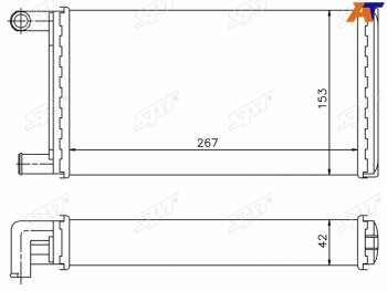 1 289 р. Радиатор отопителя салона MERCEDES G-CLASS 79-T1 77-96 (трубчатый) SAT ST-87-0038  с доставкой в г. Воронеж. Увеличить фотографию 2