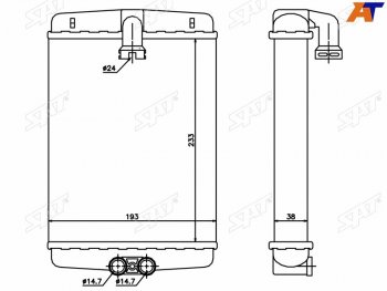 2 259 р. Радиатор отопителя салона MERCEDES C-CLASS W202 93-00(трубчатый) SAT ST-87-0036  с доставкой в г. Воронеж. Увеличить фотографию 2